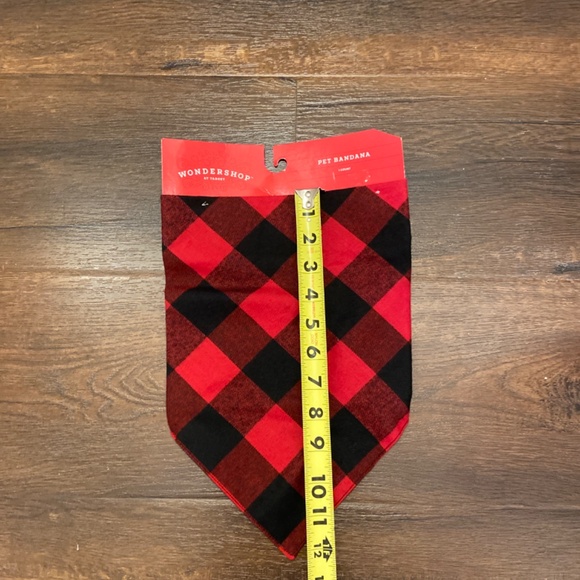 NEW BUFFALO CHECK PET DOG RED PLAID BANDANA HOLIDAY TARTAN DRESS SHIRT CLOTHES - Picture 4 of 9